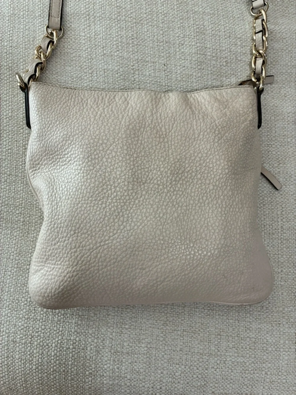kate spade EUC Cream  Jackson Pebbled Leather Crossbody Bag with Gold Hardware - Picture 4 of 15